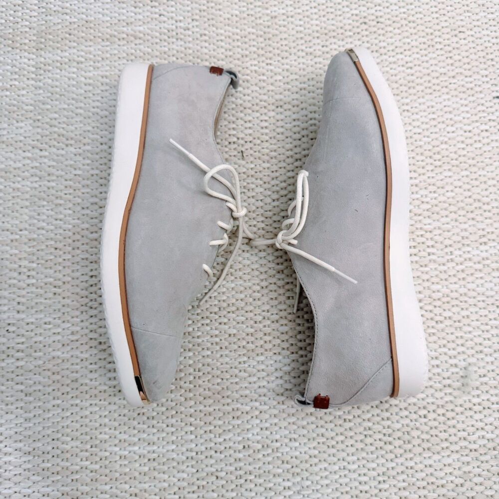 Cole Haan Grand Ambition Women's Oxfords Gray Suede Shoes Size 6.5 B EUC